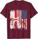 Northern Ireland USA Flag Distressed - Half American Kids Men T-Shirt - T-Shirt | Maroon