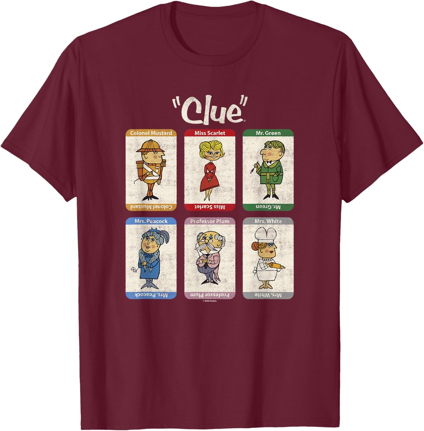 Clue Retro Character Box Up T-Shirt - T-Shirt | Maroon