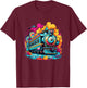 Train Locomotive & Model Railroad Trains T-Shirt - T-Shirt | Maroon