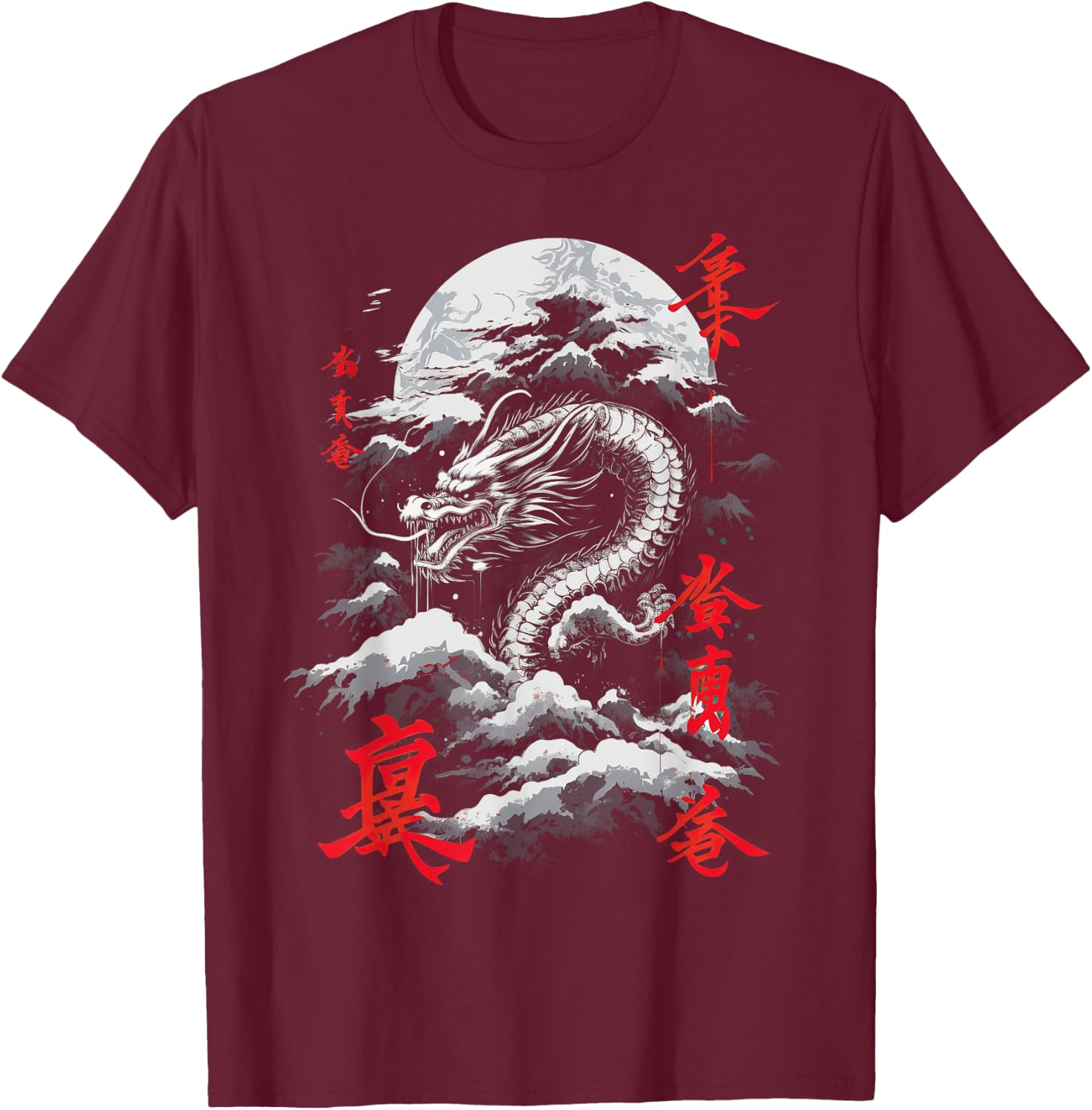 Japanese Japanese Asia Artwork manga T-Shirt - T-Shirt | Maroon
