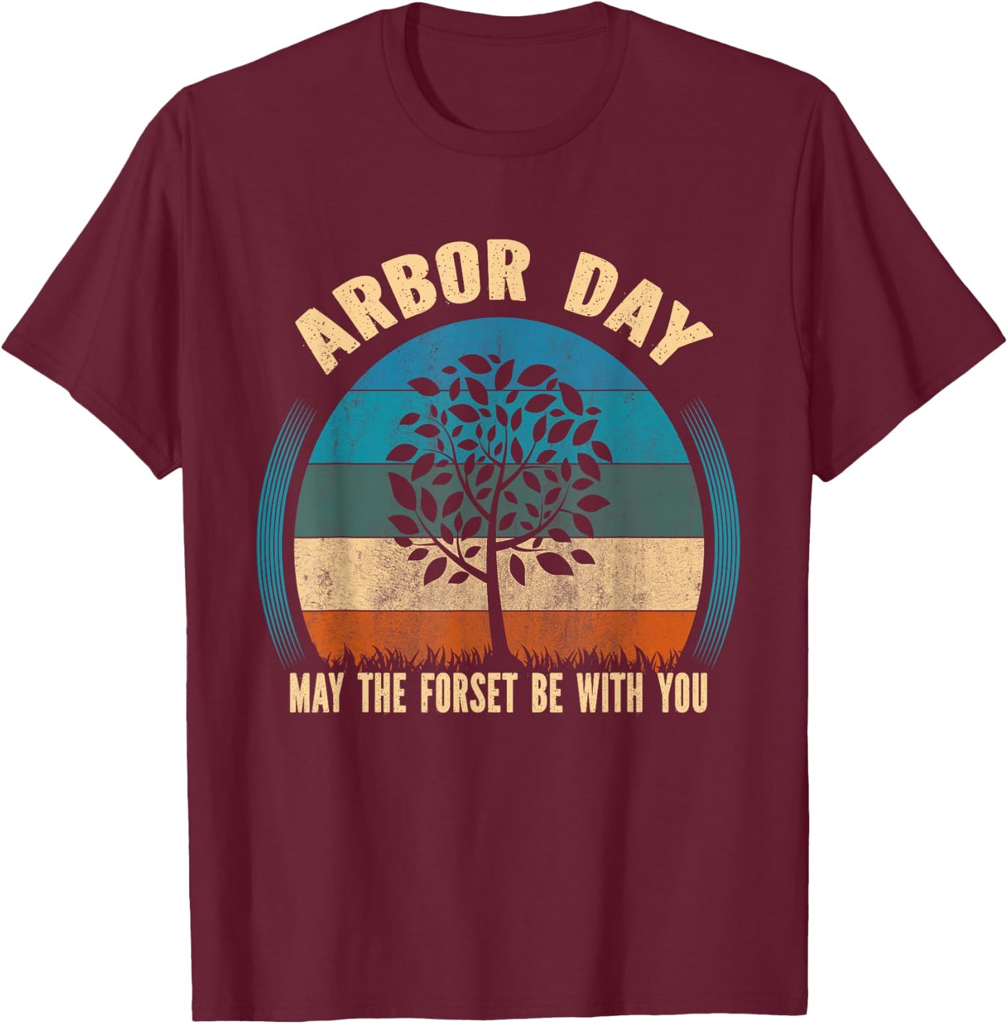 Plant Trees Tree Hugger Earth Day Arbor Day T-Shirt - T-Shirt | Maroon