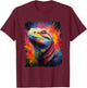Pop Art Komodo Dragon T-Shirt - T-Shirt | Maroon