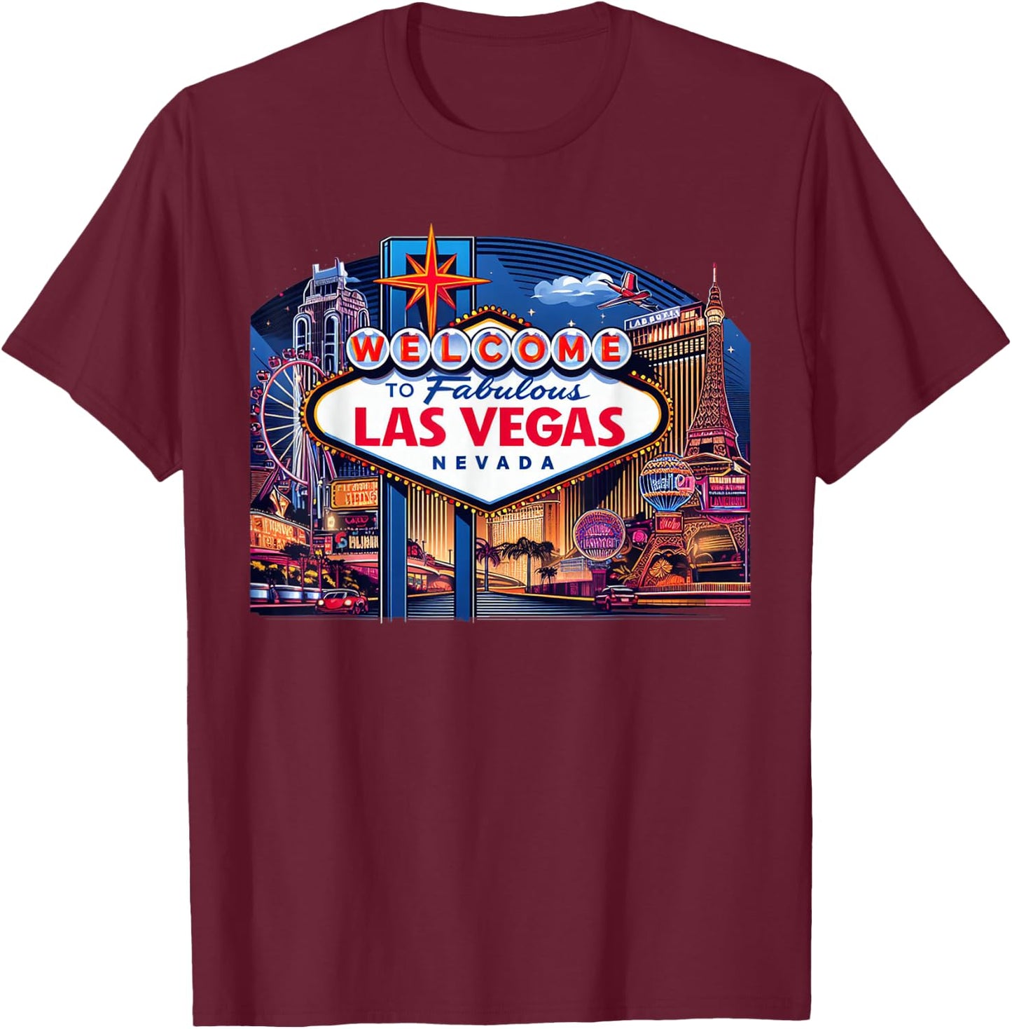 Love LAS VEGAS Baby Shirt for Holidays in Las Vegas Souvenir T-Shirt - T-Shirt | Maroon