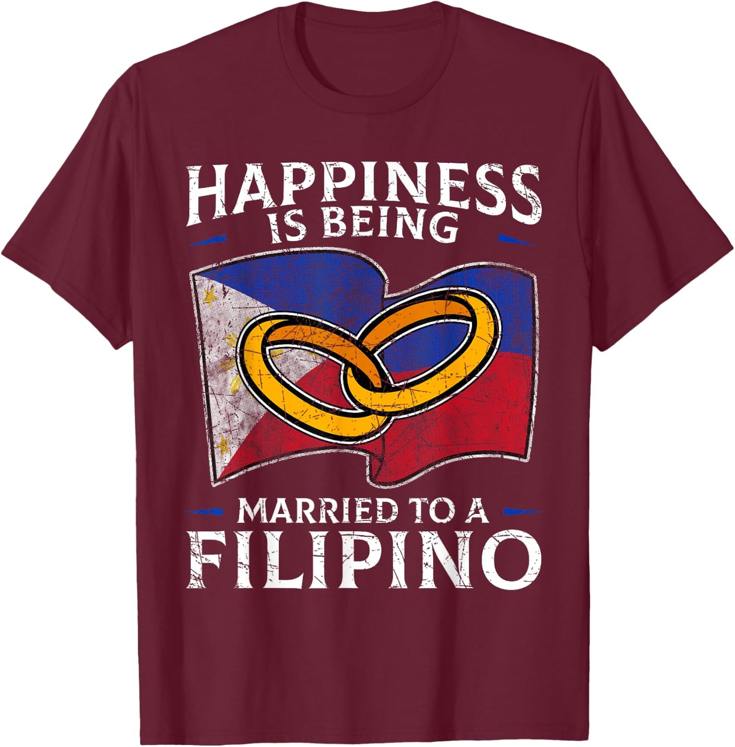 Philippine Marriage Filipino Heritage Culture Wedded Married T-Shirt - T-Shirt | Maroon