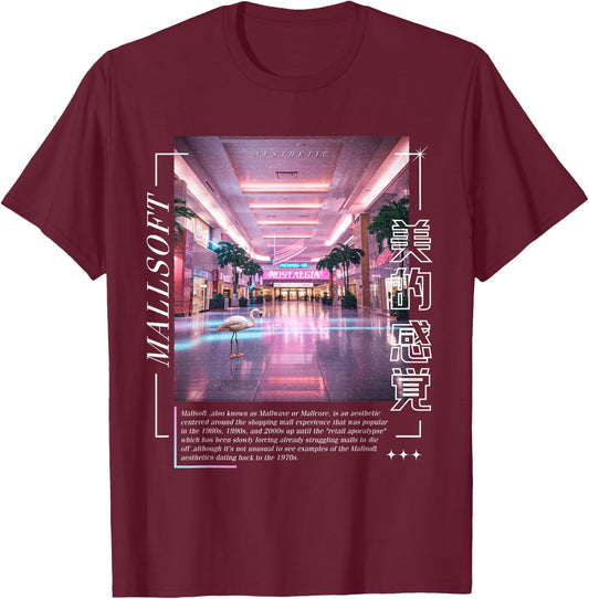 Vaporwave Aesthetic Liminal Yami Kawaii Pastel Goth T-Shirt - T-Shirt | Maroon