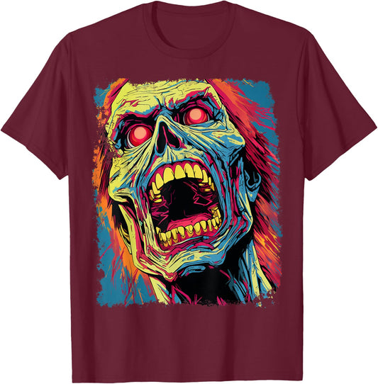 Classic Horror Halloween T-Shirt - T-Shirt | Maroon