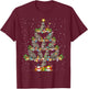 Russian Blue Cat Xmas Lights Russian Blue Cat Christmas Tree T-Shirt - T-Shirt | Maroon