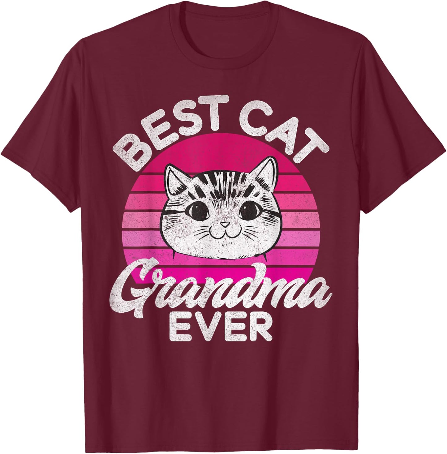 Best Cat Grandma Ever Cat Grandma T-Shirt - T-Shirt | Maroon