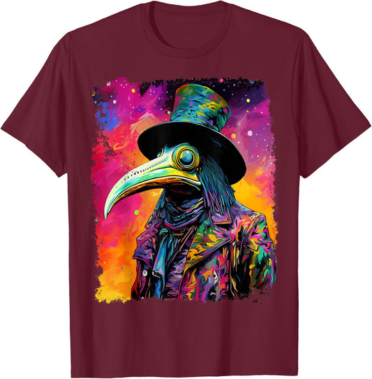 Design Plague Doctor T-Shirt - T-Shirt | Maroon