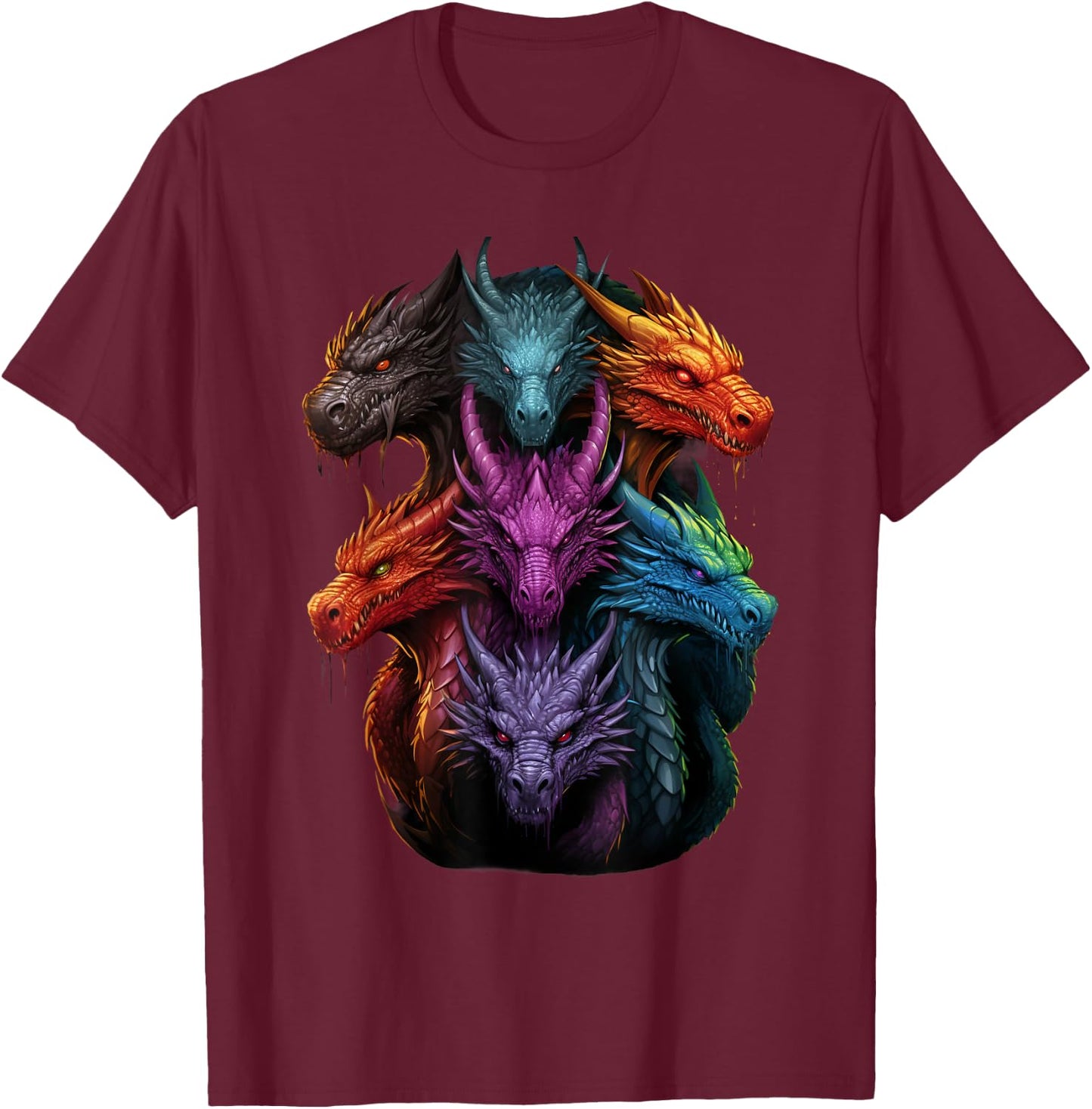 Dragon Lovers Dragon Types Women Men Girls Boys Dragons T-Shirt - T-Shirt | Maroon