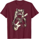 Cat Playing Bass Guitar Guitarist Rocker cool Men Women Kids T-Shirt - T-Shirt | Maroon