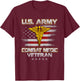 U.S Army Combat Medic Veteran Flag Vintage Medical Military T-Shirt - T-Shirt | Maroon