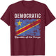Democratic Republic of the Congo Flag Distressed T-Shirt - T-Shirt | Maroon