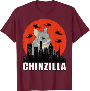 Chinchilla Chinzilla Retro Chinchilla Lovers Funny T-Shirt - T-Shirt | Maroon