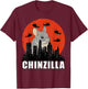 Chinchilla Chinzilla Retro Chinchilla Lovers Funny T-Shirt - T-Shirt | Maroon