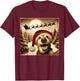 Funny Dog Selfie With Santa's Sleigh Weird dog Christmas Women Girls Kids T-Shirt - T-Shirt | Maroon