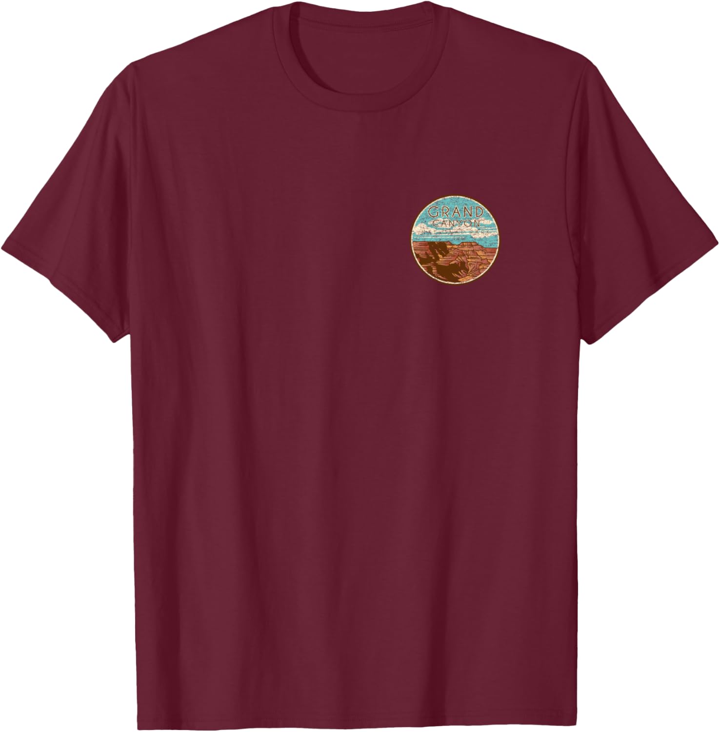 Grand Canyon National Park Retro T-Shirt - T-Shirt | Maroon