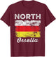 North Ossetia Flag Vintage - Men Women - North Ossetian Flag T-Shirt - T-Shirt | Maroon