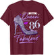 This Queen Makes 86 Looks Fabulous Shirt 86th Birthday Women T-Shirt - T-Shirt | Maroon