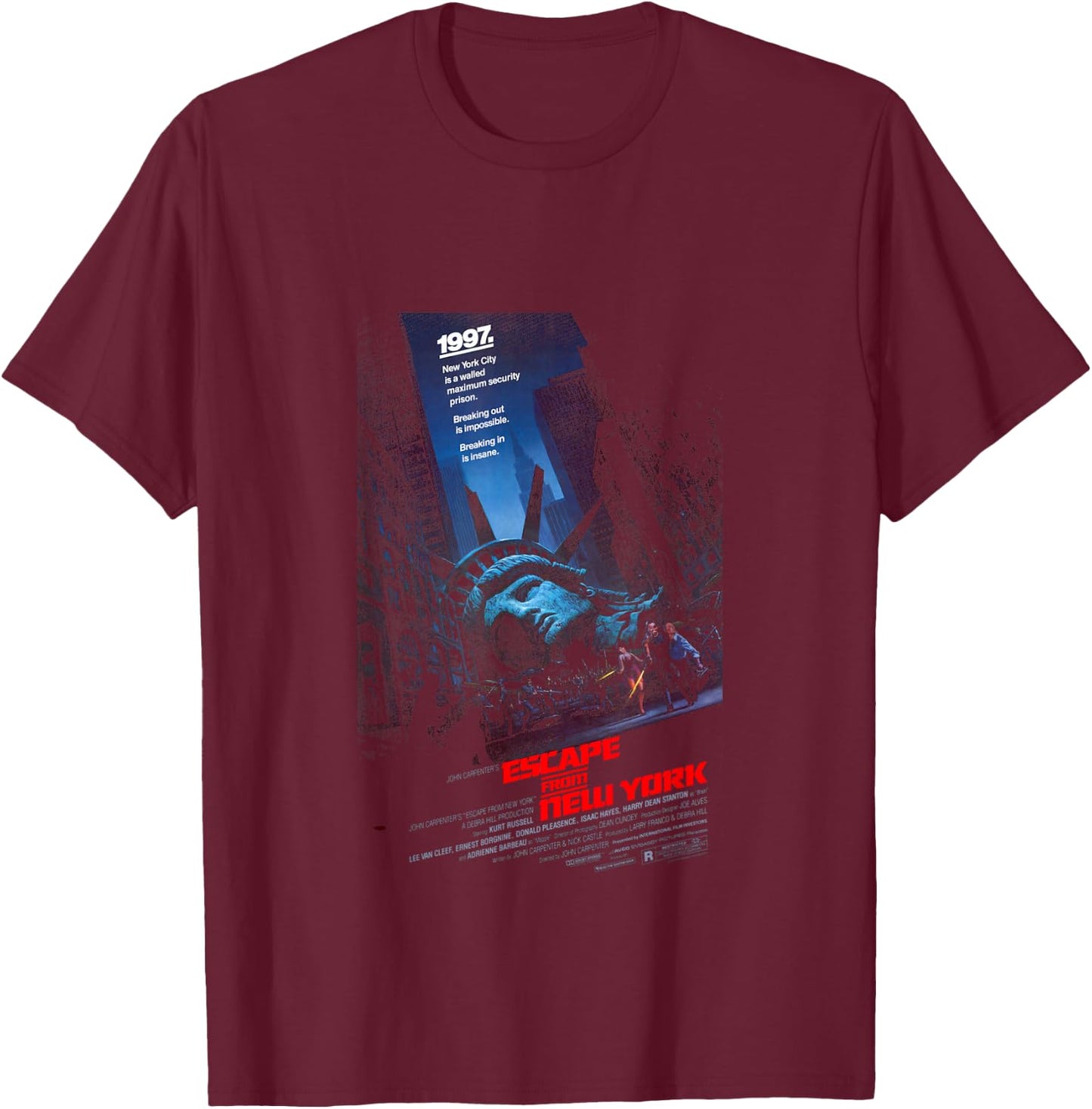 Escape from New York Snake Breaking Out is Impossible T-Shirt - T-Shirt | Maroon