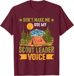 Scout For Girls boys Funny Scouting Leader T-Shirt - T-Shirt | Maroon