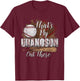 That's My Grandson Out There Leopard Baseball Grandma T-Shirt - T-Shirt | Maroon