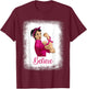 Latina Women Breast Cancer Shirt, Believe Rosie The Riveter T-Shirt - T-Shirt | Maroon