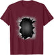 Hole in wall optical illusion T-Shirt - T-Shirt | Maroon