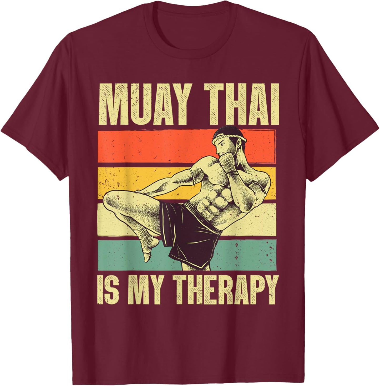 Funny Muay Thai Design Women Kids Muay Thai Boxing T-Shirt - T-Shirt | Maroon