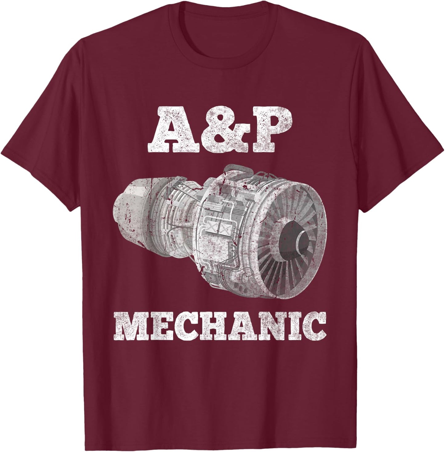 Airplane Mechanic A&P Aircraft Maintenance Pilot Technician T-Shirt - T-Shirt | Maroon