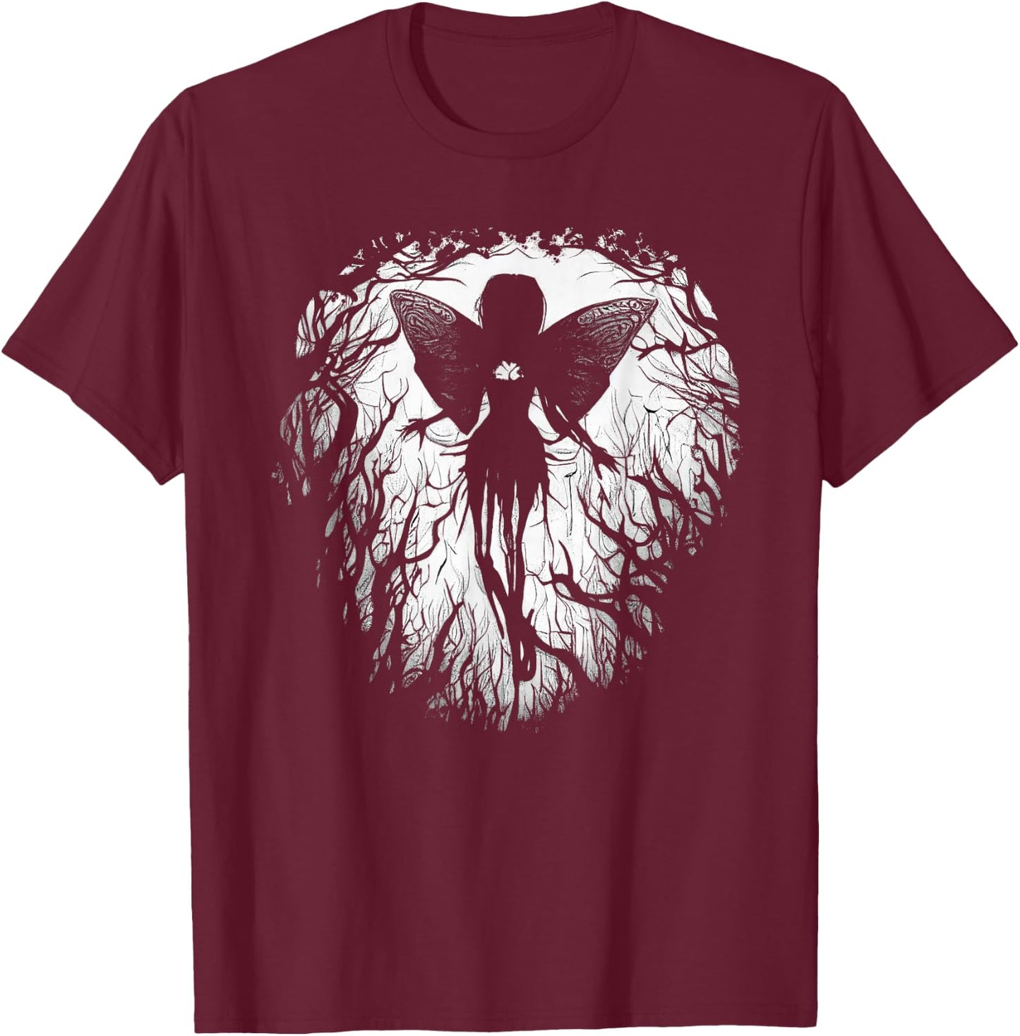 Dark Art Aesthetic Fairy Fairycore Gothic Horror Art T-Shirt - T-Shirt | Maroon