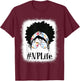 NP Nurse Practitioner Black Afro Messy Bun African American T-Shirt - T-Shirt | Maroon