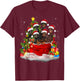 Doberman Pinscher Christmas Santa Claus Bag Christmas Pajama T-Shirt - T-Shirt | Maroon