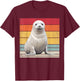 Harp Seal, Vintage Harp Seal T-Shirt - T-Shirt | Maroon