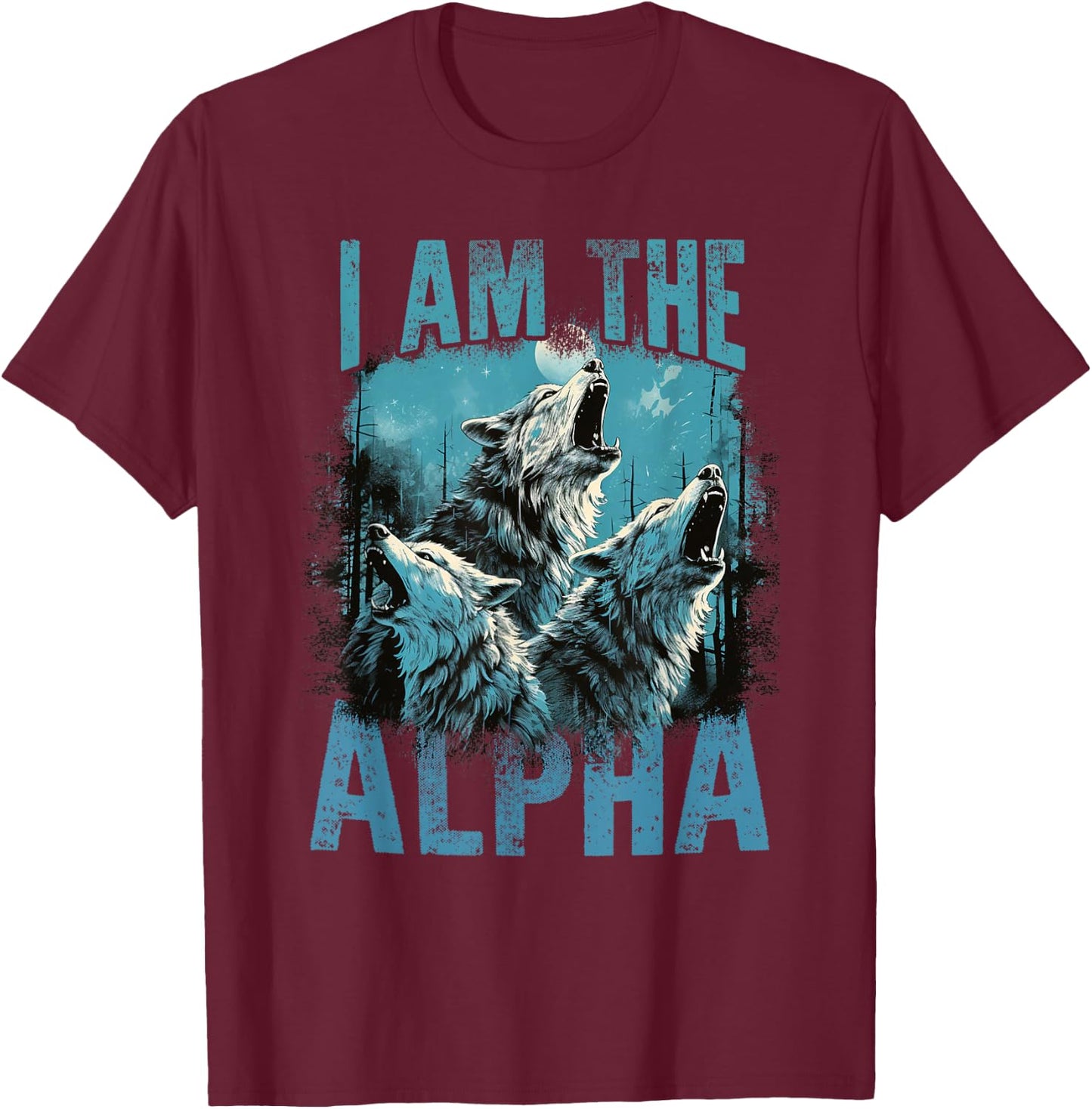 Men's I Am The Alpha T-Shirt - T-Shirt | Maroon