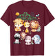 Jungle Animal Wildlife Safari Theme Forest Cute Baby Animals T-Shirt - T-Shirt | Maroon