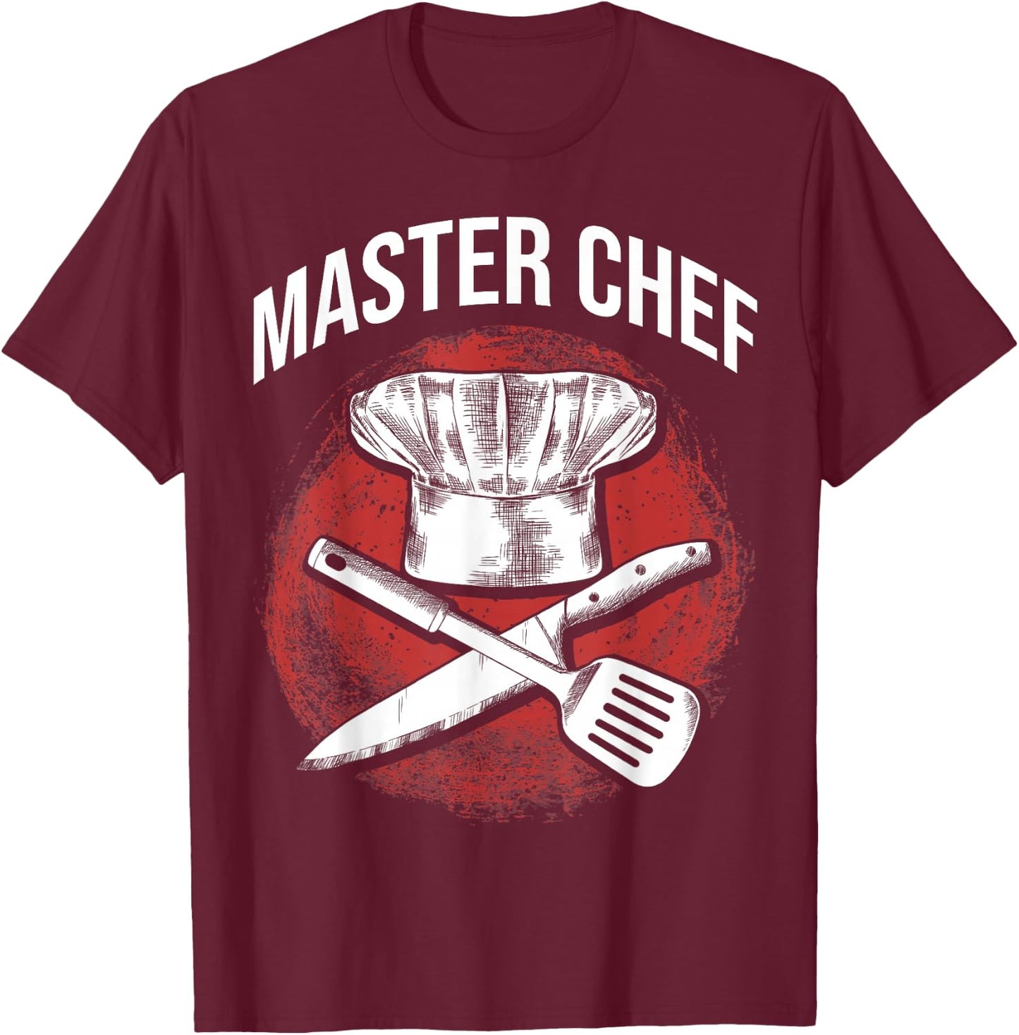 Master Chef Restaurant Kitchen Chef Cooking Lovers Cooks T-Shirt - T-Shirt | Maroon