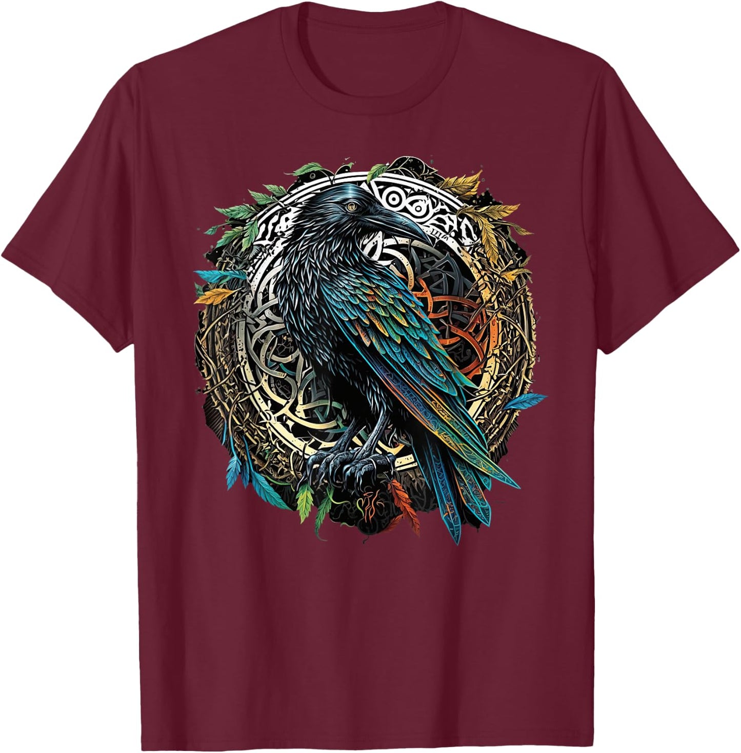 Odins Raven Viking Midgard Thor Walhalla T-Shirt - T-Shirt | Maroon