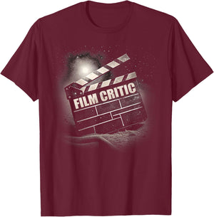 Film Critic Movie Clapper Board Costume T-Shirt - T-Shirt | Maroon