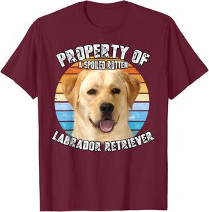 Labrador Retriever Yellow Owner Lover Retro Vintage T-Shirt - T-Shirt | Maroon