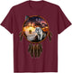 Charm Wolf Dream Catcher T-Shirt - T-Shirt | Maroon