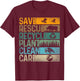 Save Bees Rescue Animals Recycle Plastic - Earth Day T-Shirt - T-Shirt | Maroon