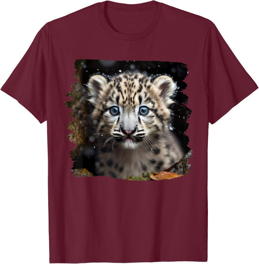 Snow Leopards Snow Leopard T-Shirt - T-Shirt | Maroon