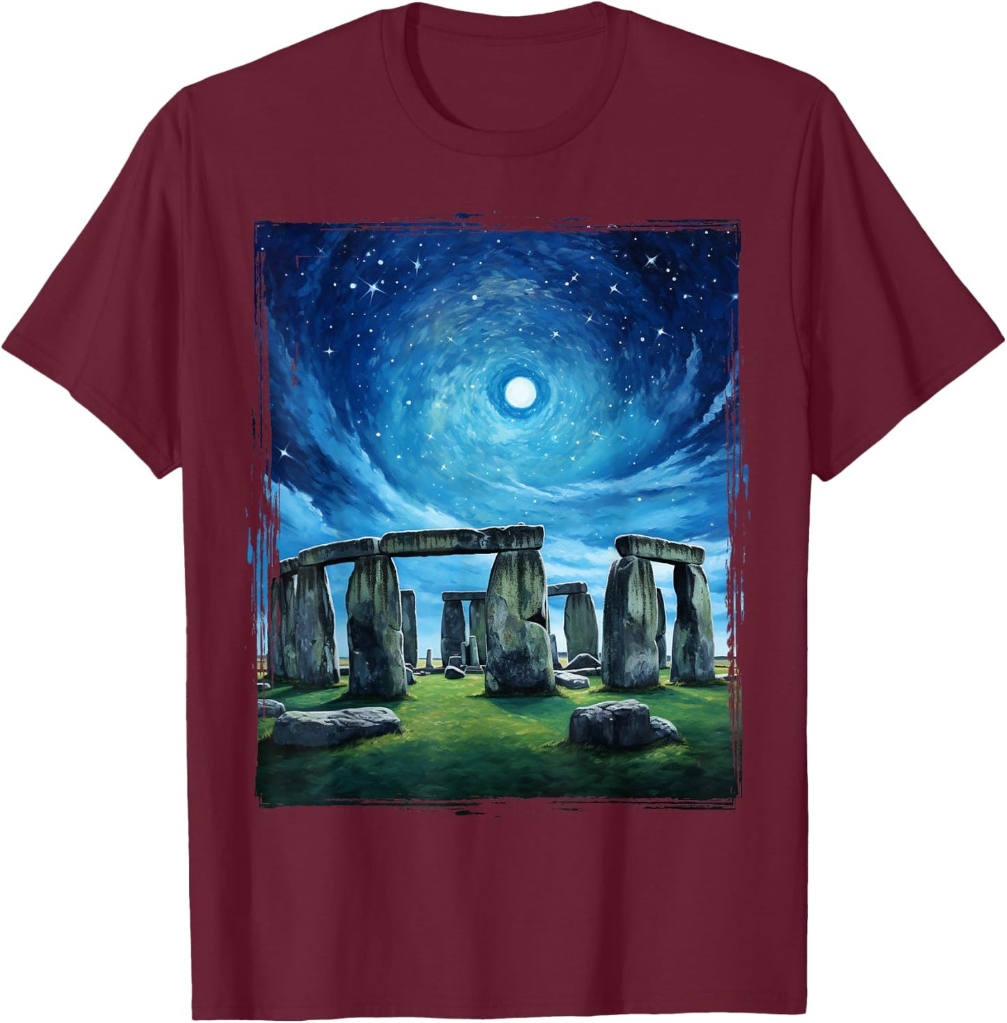 Funny Stonehenge England History Meme Souvenir T-Shirt - T-Shirt | Maroon