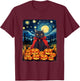 Dracula Cat Starry Night Van Gogh Retro Halloween Cat T-Shirt - T-Shirt | Maroon