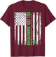 Reel Cool Grandfather American Flag Funny Grandfather T-Shirt - T-Shirt | Maroon