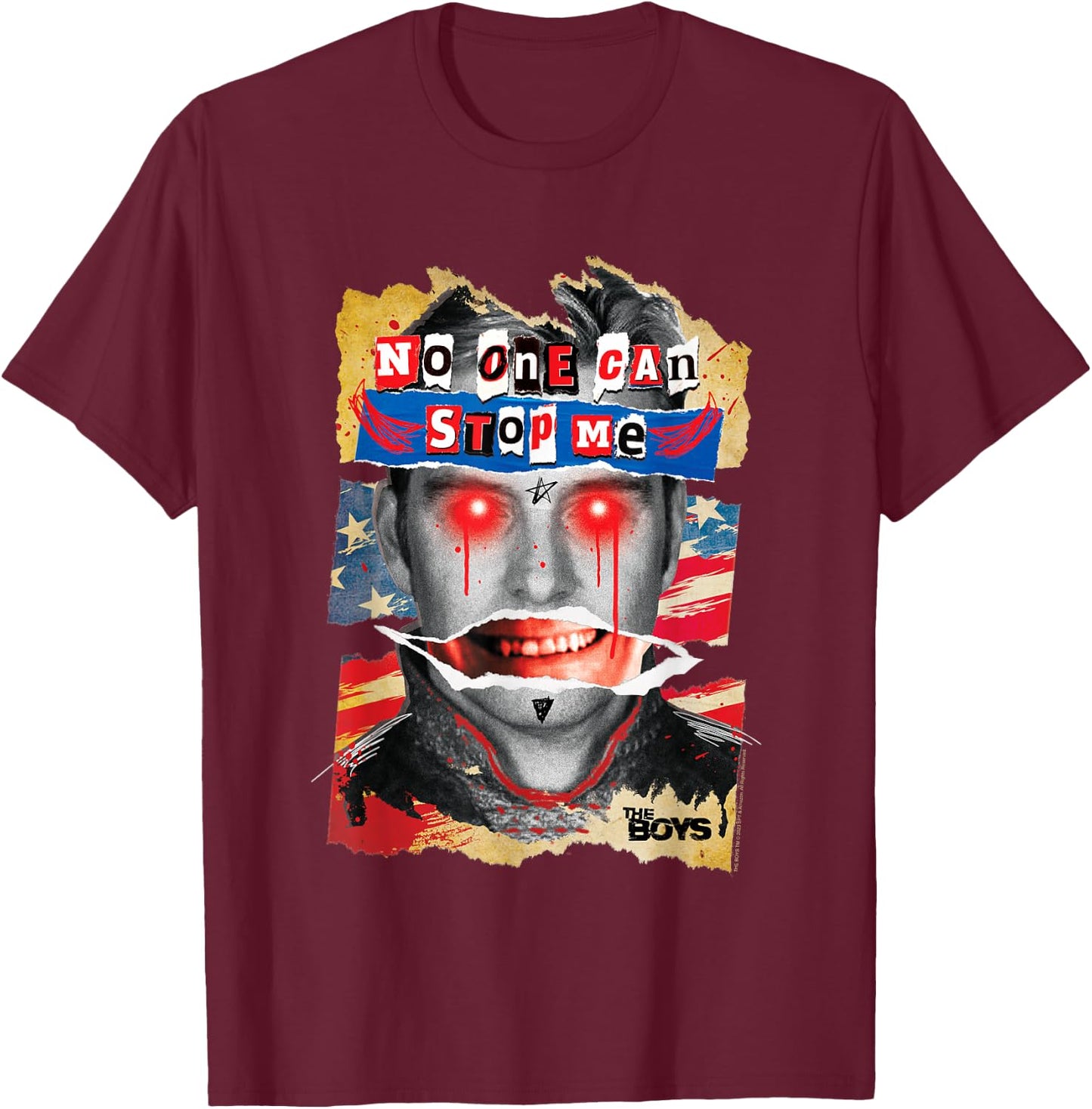 The Boys Homelander No One Can Stop Me T-Shirt - T-Shirt | Maroon