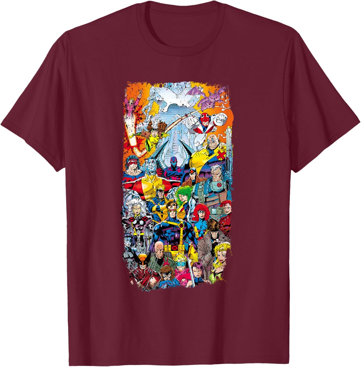 Marvel X-Men Forever Alpha #1 Comic Book Cover Distressed T-Shirt - T-Shirt | Maroon