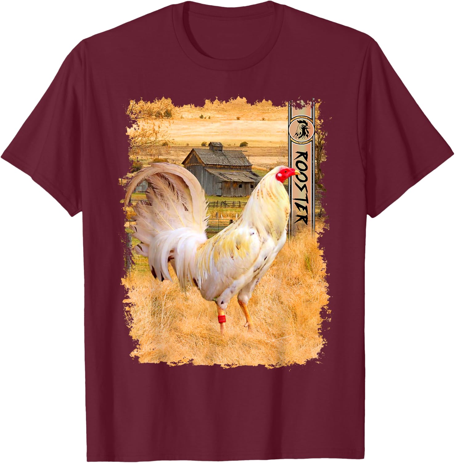 Vintage Rooster Gallero Gamefowl Cock Fight T-Shirt - T-Shirt | Maroon