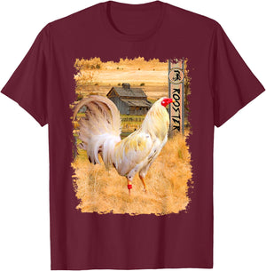 Vintage Rooster Gallero Gamefowl Cock Fight T-Shirt - T-Shirt | Maroon